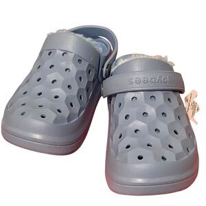 Kids Light Blue Lined Clogs, sz C11